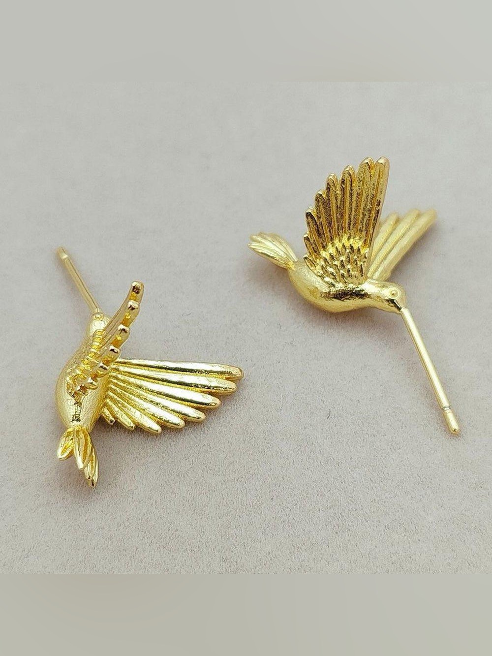 Hummingbirds Mini Stud Earrings - Bird Jewelry